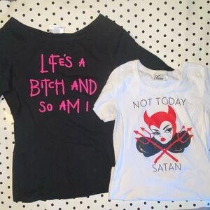 Vixen by Micheline Pitt T-Shirt Bundle Sz M L